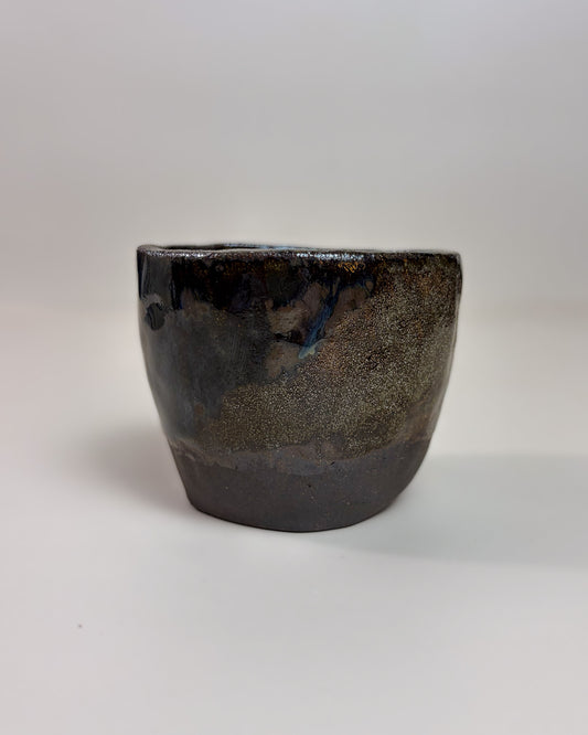 Conjunto Copos Café Expresso Cerâmica Artesanal MARBLE Dark