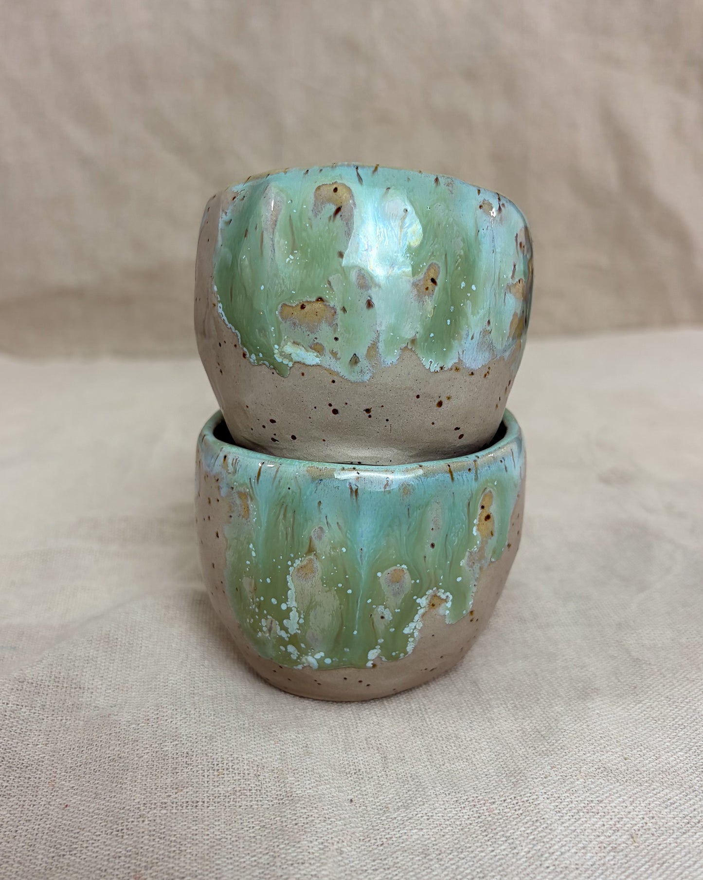 Conjunto Copos Cappuccino Cerâmica Artesanal CORAL