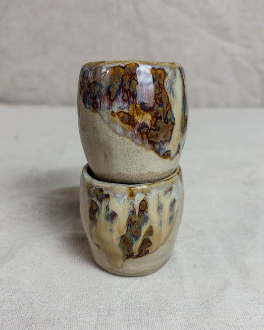 Conjunto Copos Café Cerâmica Artesanal SAARA