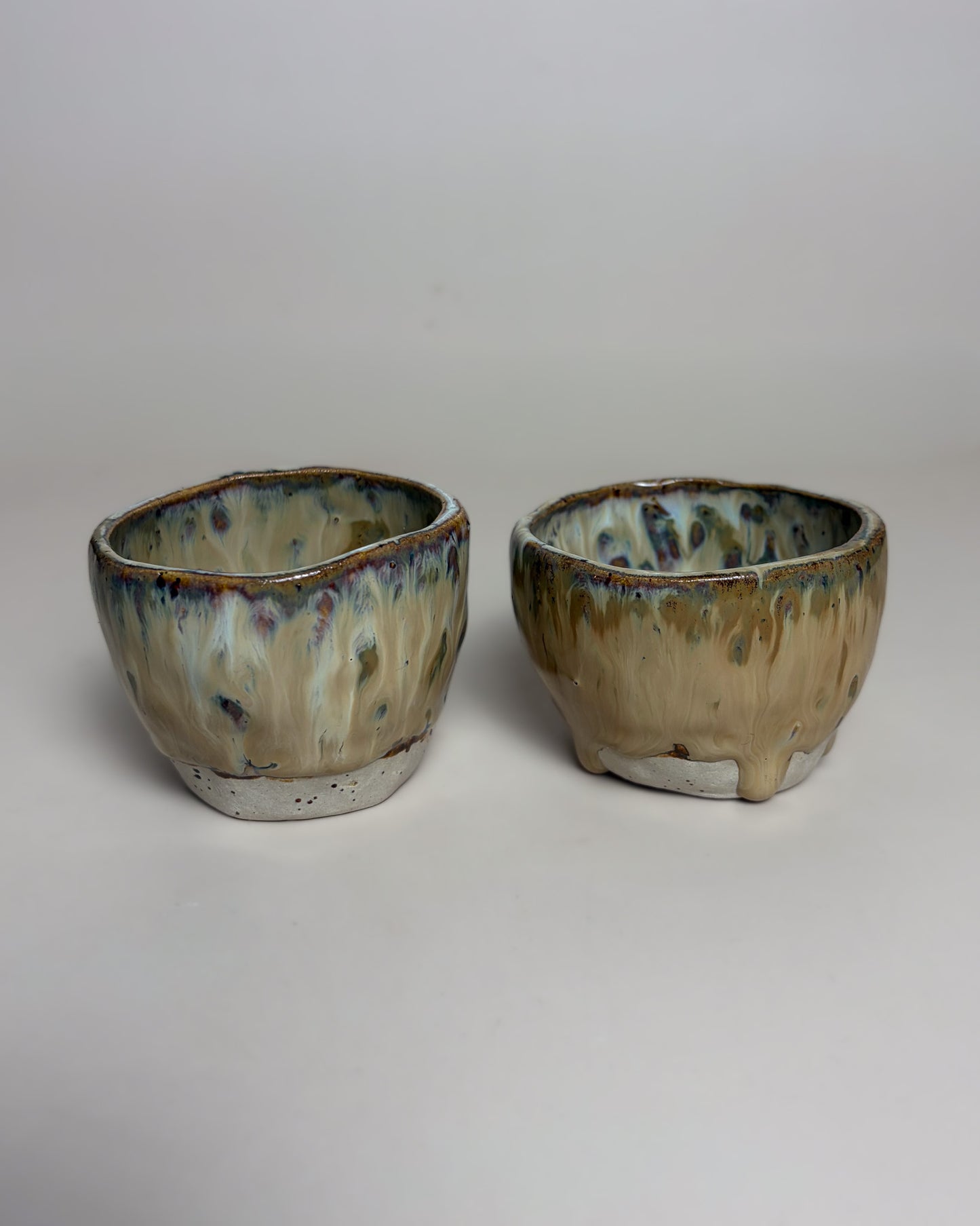 Conjunto 2 Copos Café Expresso Cerâmica Artesanal VANILLA
