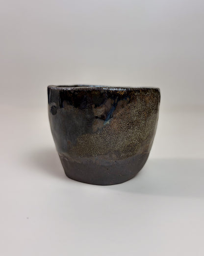 Conjunto Copos Café Expresso Cerâmica Artesanal MARBLE Dark