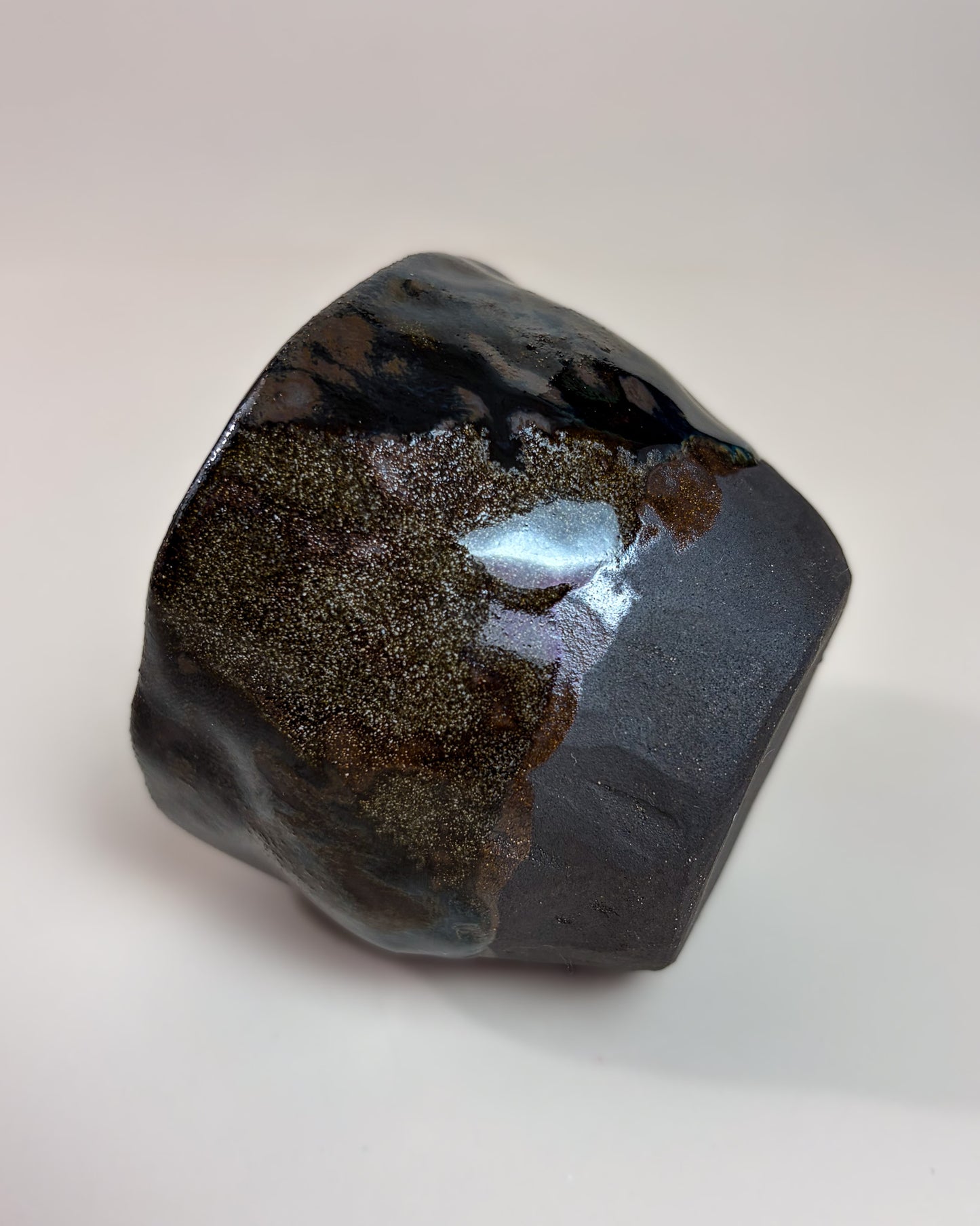 Conjunto Copos Café Expresso Cerâmica Artesanal MARBLE Dark