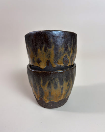 Conjunto Copos Café Cerâmica Artesanal CARAMEL