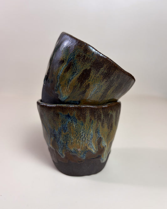 Conjunto Copos Café Cerâmica Artesanal ASAMA