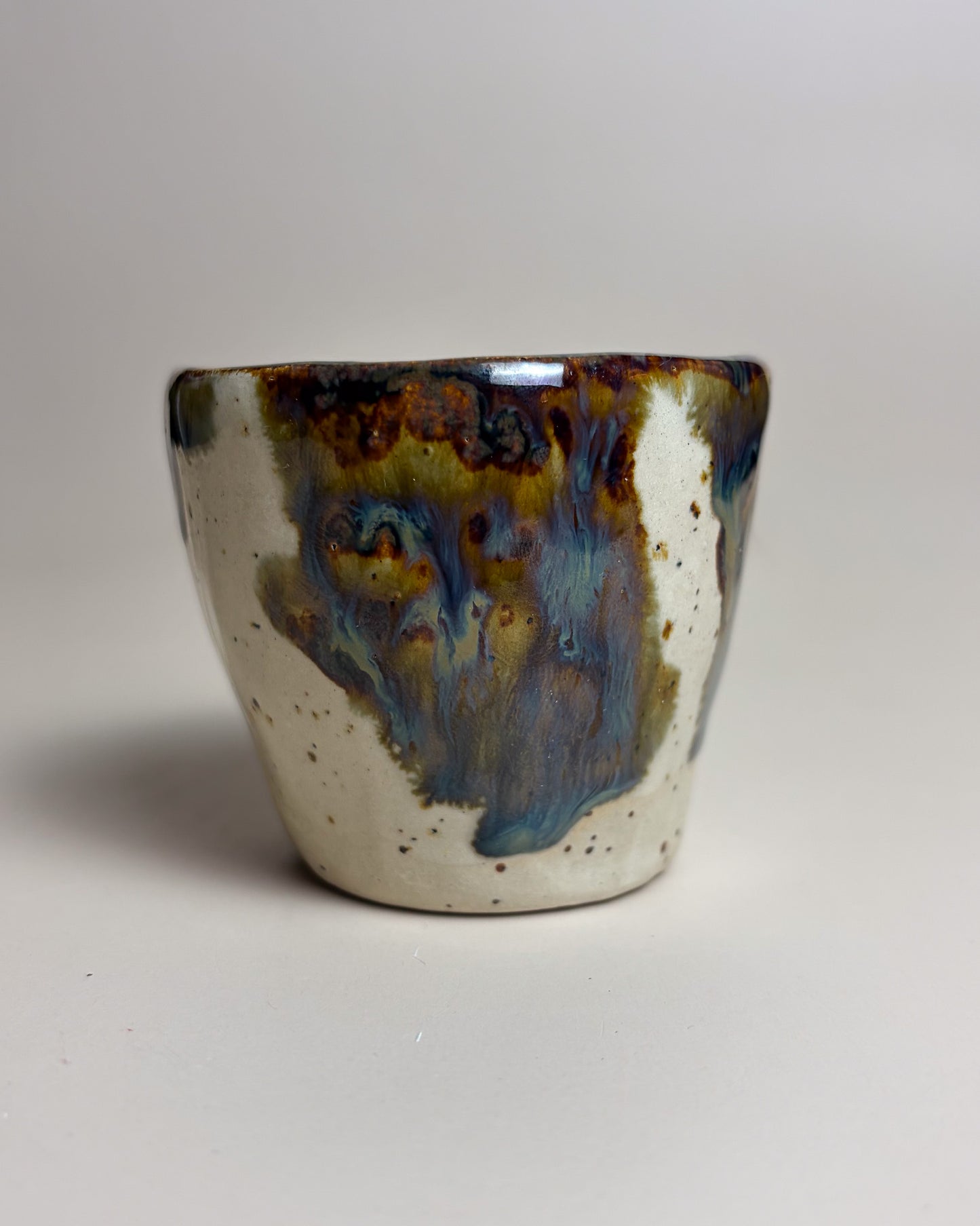 Conjunto Copos Café Cerâmica Artesanal MARBLE Light