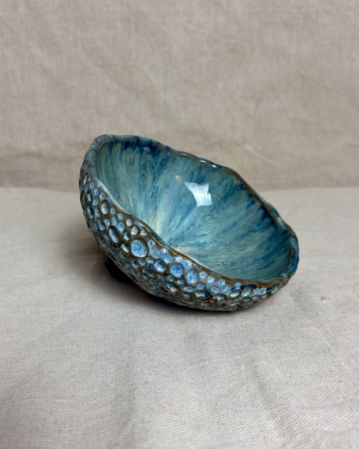 Taça de Sobremesa Cerâmica Artesanal WAVES