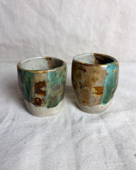 Conjunto Copos Café Cerâmica Artesanal FOREST