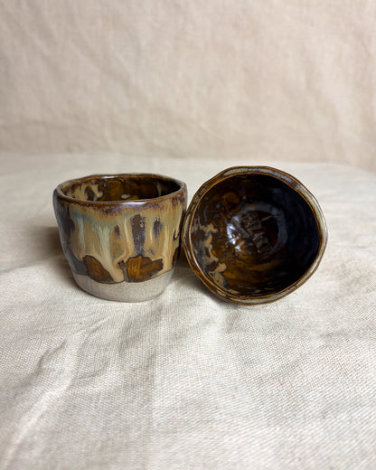 Conjunto Copos Café Cerâmica Artesanal CARAMEL