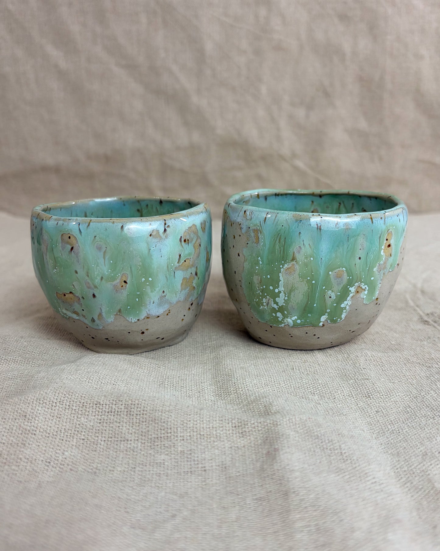 Conjunto Copos Cappuccino Cerâmica Artesanal CORAL