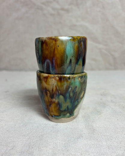 Conjunto Copos Café Cerâmica Artesanal FOREST