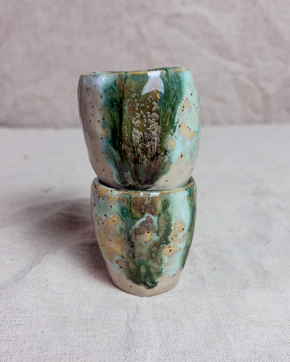 Conjunto Copos Café Cerâmica Artesanal FOREST