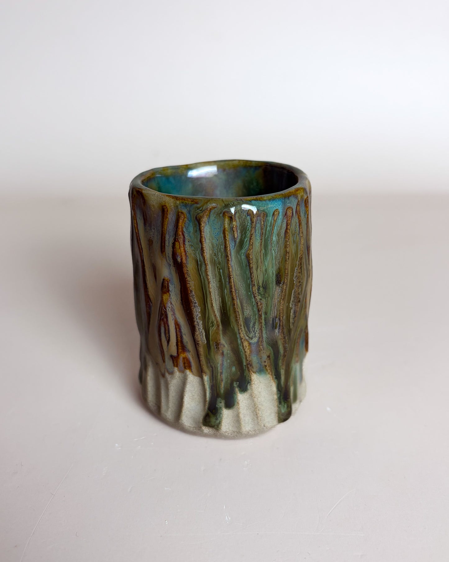 Conjunto Copos Café Texturados Cerâmica Artesanal FOREST