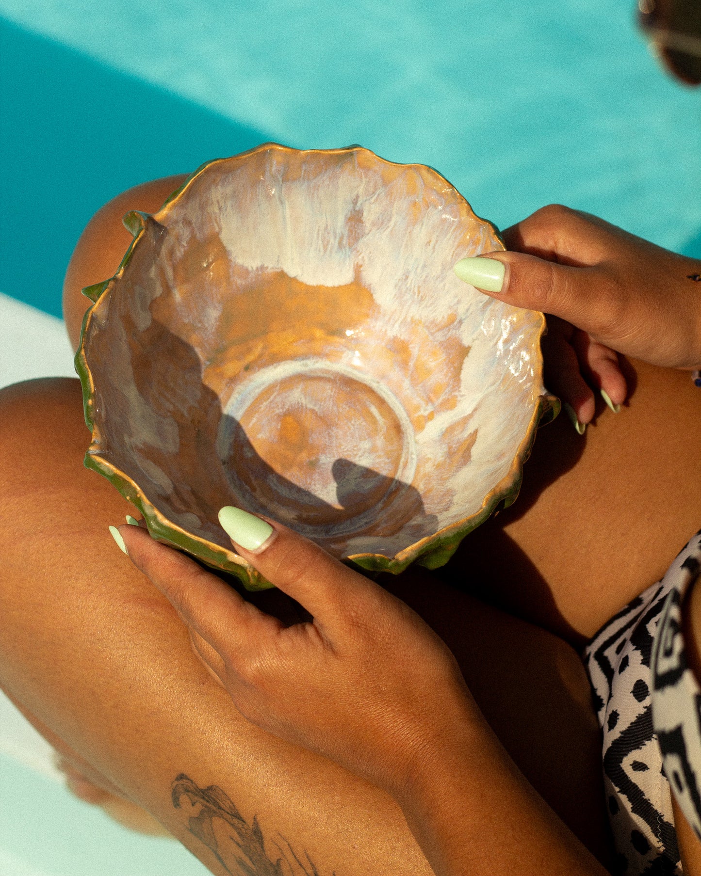Taça Saladeira Cerâmica Artesanal CACTUS Média