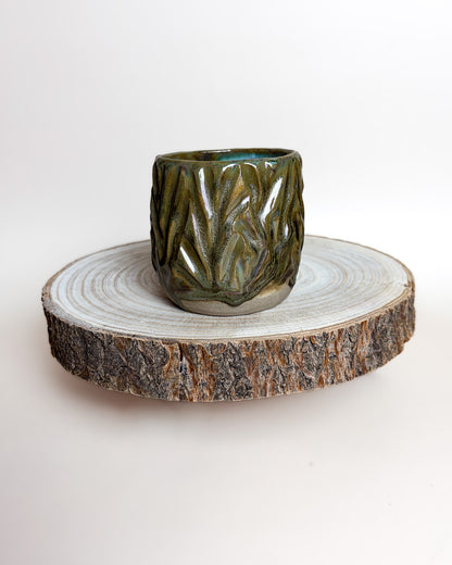 Conjunto 2 Copos Texturados Cerâmica Artesanal MUSGO
