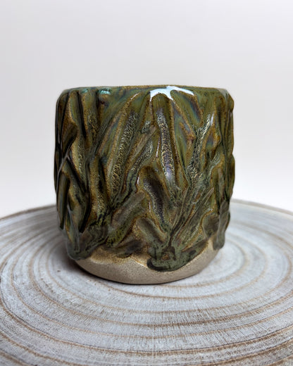 Conjunto 2 Copos Texturados Cerâmica Artesanal MUSGO