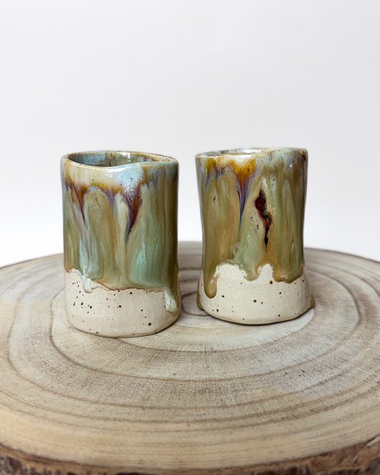 Conjunto Copos Café Cerâmica Artesanal FOREST
