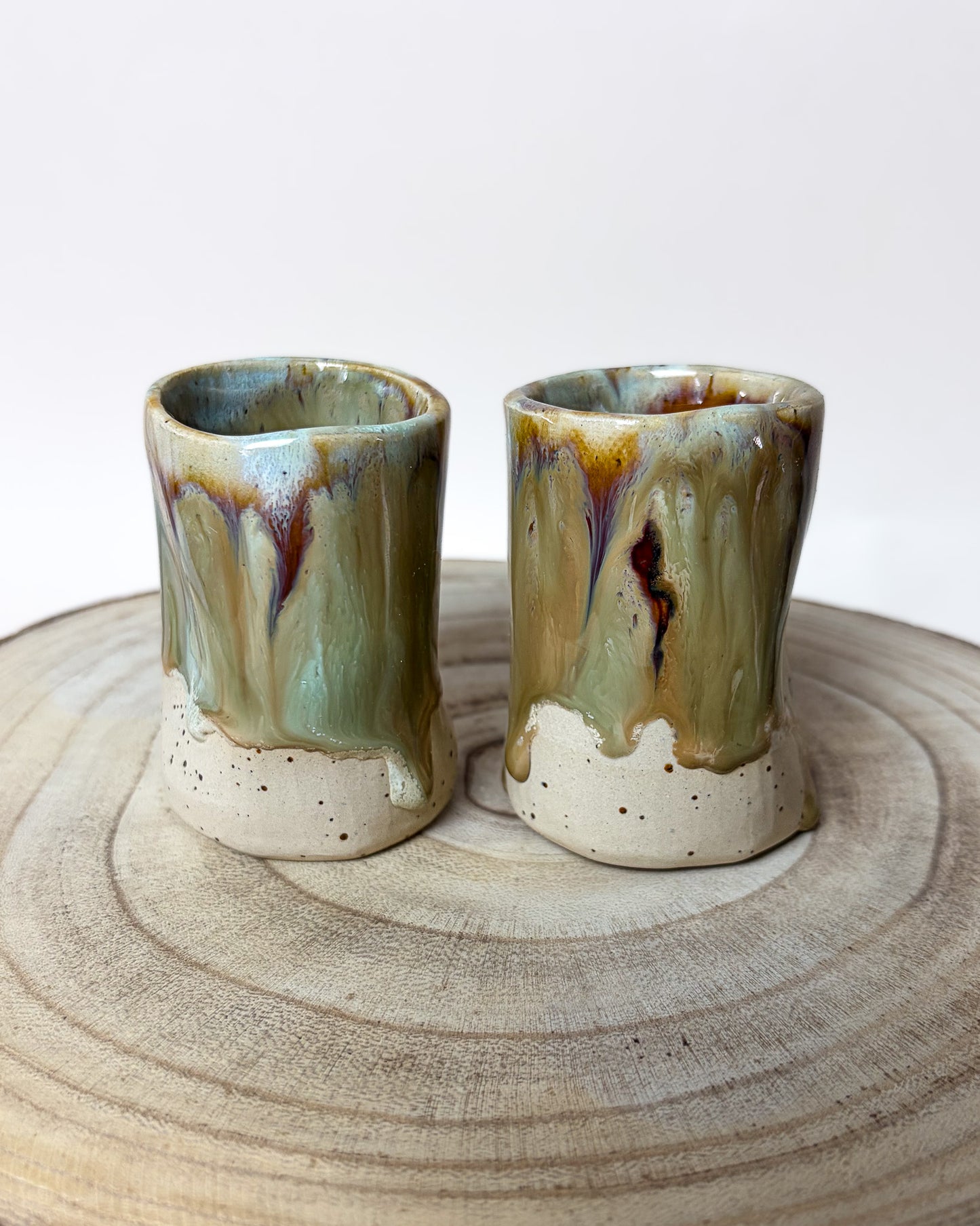 Conjunto Copos Café Cerâmica Artesanal FOREST