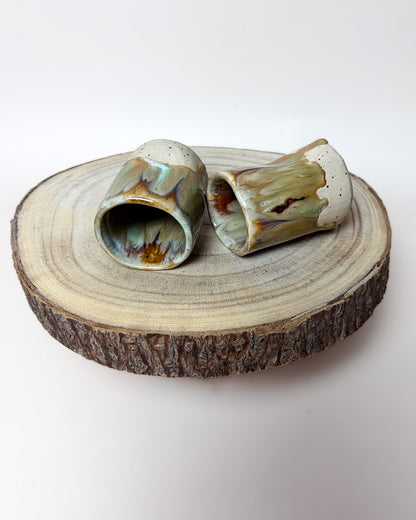 Conjunto Copos Café Cerâmica Artesanal FOREST