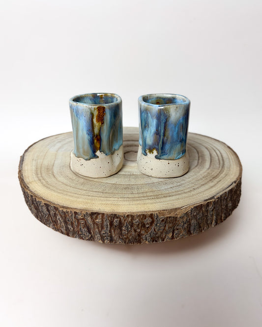 Conjunto Copos Café Cerâmica Artesanal FIORD