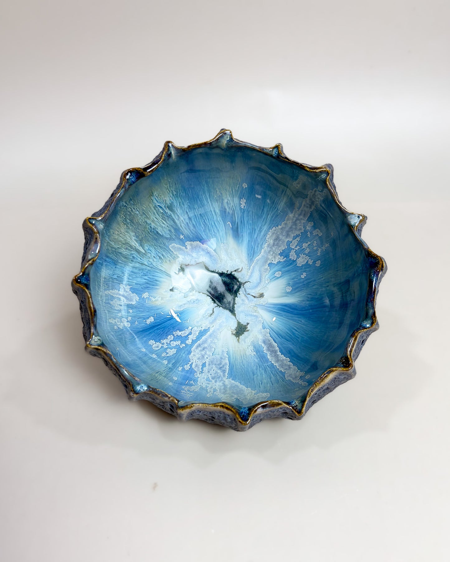 Taça de Sobremesa Cerâmica Artesanal LAPA Ocean Cinza