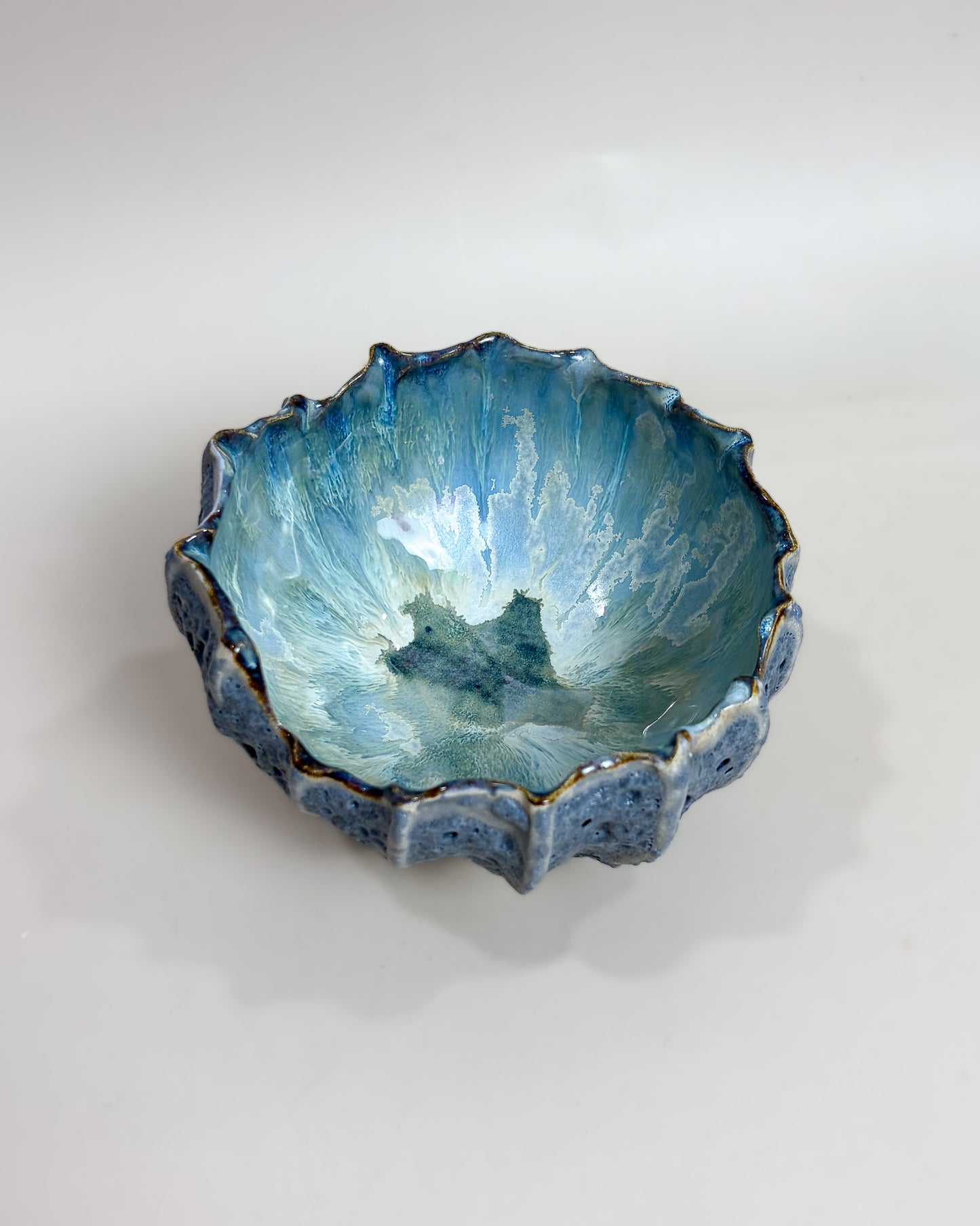 Taça de Sobremesa Cerâmica Artesanal LAPA Ocean Cinza